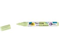 KREUL 17738 - Marcatore acrilico Triton medio, verde chiaro, larghezza tratto da 1 a 3 mm, per linee e scritte, essiccazione opaca in seta, resistente alle intemperie su superfici assorbenti