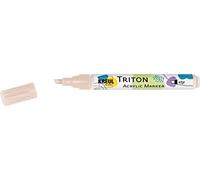 KREUL 17831 - Pennarello acrilico Triton, beige, punta a cuneo, larghezza linea da 1 a 4 mm circa, a base d'acqua, pennarello acrilico per disegnare carta, legno, pietra e molto altro.