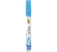 Kreul 18105 - Solo Goya Aqua Paint Marker Cyan, Matita per artisti con Punta a Pennello Elastica e Sistema a Bastoncino in Fibra, Vernice idrosolubile, per disegnare e colorare