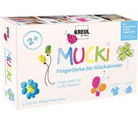 Kreul Mucki Set di pittura con le dita 6 x 50 ml