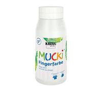 Kreul 23201 - Vernice Luminosa per Dita Mucki, 750 ml in Bianco, Senza parabeni, Senza glutine, Senza lattosio e vegana, Lavabile, verniciabile con Pennello, Spugna, spatola e Dita