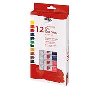 KREUL 26150 - Colori ad olio El Greco, set base per scuola, arte e studio, 12 x 12 ml