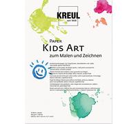 KREUL 27502 - Carta Kids Art per pittura e disegno, DIN A3, 20 fogli, carta per artisti per bambini, bianco naturale, superficie liscia, adatta per colori a dita, colori artigianali e matite