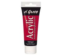 Kreul 28308 - El Greco Acrylic, tubetto da 75 ml in Rosso Robbia, Vernice acrilica Lucida Altamente pigmentata in qualità di Studio, verniciabile in Modo burroso, per Pittura pastosa