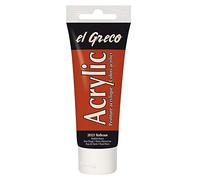 Kreul 28321 - Acrilico El Greco, tubetto da 75 ml di colore rosso-marrone, altamente pigmentato, vernice acrilica lucida in qualità di studio, verniciabile al burro, per pittura pastosa