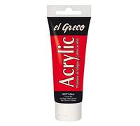 Kreul 28327 - Vernice acrilica ad alta pigmentazione El Greco, di alta qualità, verniciabile, per pittura pastosa, lucida, tubetto da 75 ml, colore: rosso