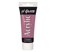 Kreul 28339 - Vernice acrilica ad alta pigmentazione El Greco di qualità professionale, verniciabile, per pittura pastosa, lucida, tubetto da 75 ml, agenta grigio