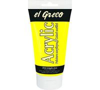 Kreul 28502 - El Greco Acrylic, tubetto da 150 ml di Colore Limone, Vernice acrilica Lucida Altamente pigmentata in qualità di Studio, verniciabile in Modo burroso, per Pittura pastosa