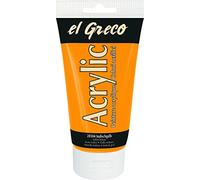 Kreul 28504-El Greco Acrylic, tubetto Giallo, Vernice acrilica Lucida Altamente pigmentata in qualità di Studio, verniciabile al Burro, per Pittura pastosa, Colore Indian Yellow, 150 ml, 28504