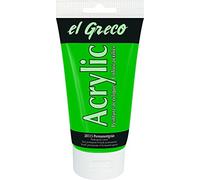 Kreul 28515-El Greco Acrylic, tubetto Verde, Altamente pigmentato, Vernice acrilica Lucida in qualità di Studio, verniciabile al Burro, per Pittura pastosa, Colore Permanent Green, 150 ml, 28515