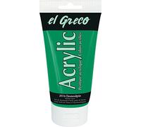KREUL 28516 - El Greco Acrylic, tubetto da 150 ml in verde ossido di cromo, vernice acrilica lucida altamente pigmentata in qualità di studio, verniciabile in modo burroso, per pittura pastosa