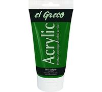 Kreul 28517 - El Greco Acrylic, tubetto da 150 ml in Verde Fogliame, Vernice acrilica Lucida Altamente pigmentata in qualità di Studio, verniciabile al Burro, per Pittura pastosa