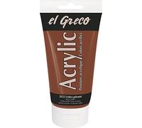 Kreul 28522 - Acrilico El Greco, tubetto da 150 ml di Colore Umbro Cotto, Altamente pigmentato, Vernice acrilica Lucida di qualità da Studio, verniciabile in Modo burroso, per Pittura pastosa