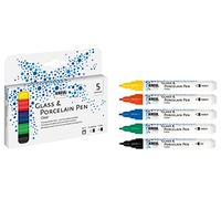 KREUL 42852 - Happyset di colori per finestre, 3 colori per finestre in bianco neve, giallo sole e rosso ciliegia, vernice per contorni in nero, lamina speciale e sagome per dipingere.