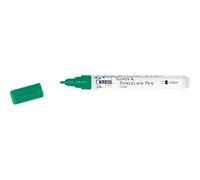 KREUL 42659 - Penna per vetro e porcellana Verde chiaro, punta con larghezza del tratto di circa 2-4 mm, vernice trasparente, lucida e resistente all'acqua per vetro e porcellana