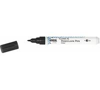KREUL 42662 - Penna per vetro e porcellana Nero chiaro, punta con larghezza del tratto di circa 2-4 mm, trasparente, lucida, resistente alla luce, vernice a base d'acqua per vetro e porcellana
