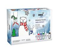 Kreul 42853 Set di colori per vetro Hello Winter 6 x 80 ml