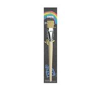 Kreul 43122-Pennello per Pittura Stradale Streety Piatta Misura 20, con Manico Corto Naturale, Si Adatta Bene alla Mano, Setole Animali, Multicolor