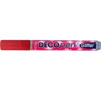 Kreul 46173 - Hobby Line Decopen Glitter, 1 - 3 mm, rosso carminio