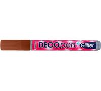 Kreul 46179 - Hobby Line Decopen Glitter, 1-3 mm, colore marrone
