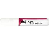 Kreul 46211-Marcatore XXL, con Punta a Cuneo di Circa 15 mm, Bianco, Opaco, Vernice acrilica Permanente a Base d'Acqua, per Elementi puristici, White