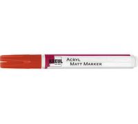 Kreul 46234 - Marcatore acrilico opaco medio, con punta a proiettile di circa 2-4 mm, rosso, opaco, vernice acrilica permanente a base d'acqua, per accenti in filigrana