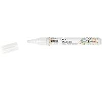 KREUL 47010 - Pastello medio a vernice bianca con punta rotonda, larghezza del tratto 2-4 mm per disegnare, etichettare e decorare piccoli e originali regali, biglietti, ecc.