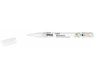 KREUL 47210 - Pastello laccato bianco fine, con punta a proiettile, larghezza del tratto 1-2 mm, per disegnare, etichettare e decorare piccoli e originali regali, biglietti e molto altro.