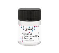 KREUL 49450 - Porcelain Potch, 50 ml vetro, tovagliolo trasparente Colla e vernice per disegni su porcellana e vetro, a base d'acqua
