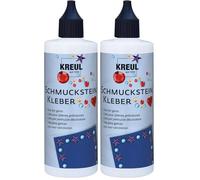 KREUL 49602 - Hobby Line Colla decorativa per pietre flacone da 125 ml Colla a base d'acqua con punta fine per incollare con precisione le pietre Trasparente quando è asciutto (Confezione da 2)