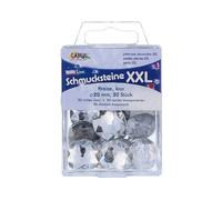 Kreul 49676 - Elementi Decorativi a Forma di Cerchio, Misura XXL 20 mm, 30 Pezzi, Trasparente