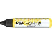 Kreul 49702-Penna, Gialla, Penna Punta fine, Vernice con Cera d'api per Decorare e dipingere Le Candele, Colore Yellow, 29 ml, 49702