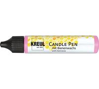 KREUL 49705 - Penna per candele, rosa, 29 ml, penna per candele con punta fine per dipingere, vernice con cera d'api per decorare e dipingere le candele