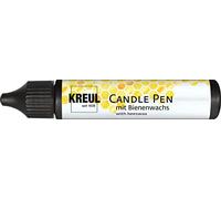 Kreul 49712-Penna, Nera, Penna Punta fine, Vernice con Cera d'api per Decorare e dipingere Le Candele, Colore Black, 29 ml (Confezione da 1), 49712