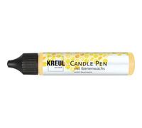 Kreul 49714-Penna, 29 ml, Penna Punta fine, Vernice con Cera d'api per Decorare e dipingere Le Candele, Oro, Gold