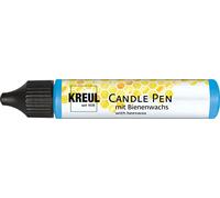 KREUL 49730 - Penna per Candele, Blu-Metallico, 29 ml, Penna per Candele con Punta fine, Vernice con Cera d'api per Decorare e dipingere Le Candele