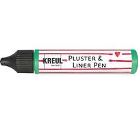 Kreul 49815 - Penna Pluster e Liner Verde Maggio, 29 ml, Vernice pluster per Decorare e abbellire, per Effetti Decorativi con Il fluffing in Forno, con Il Ferro da Stiro o con Il phon