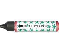 Kreul 49841-Glitter Pen Rosso, Vernice Effetto Glitter in Una Pratica Penna, abbellire, etichettare e Decorare Una varietà di Materiali, a Base d'Acqua, Colore Red, 29 ml, 49841