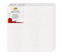 KREUL 631515 - Tela stirata Solo Goya Tela stirata Basic Line 15 x 15 cm, set da 3, con tela di cotone 4 volte primerizzata, per colori a olio, acrilici e gouache