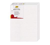 Kreul 631824-Tela Solo Goya Stirata Basic Line 18 x 24 cm, Set da 3, con Tela 4 Volte primerizzata, per Colori a Olio, acrilici e Gouache, Cotone, White