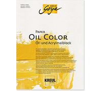 Kreul 68022 - Solo Goya Paper Color, tampone per Pittura a Olio e acrilica, Circa 30 x 40 cm, 300 g/m², 10 Fogli, Bianco Naturale, Superficie Simile alla Tela per Colori a Olio e acrilici