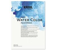 Kreul 69011 - Carta Water Color, Blocco per Acquerello, DIN A4, 200 g/m, 10 Fogli, Senza acidi e Senza invecchiamento, Bianco Naturale, per dipingere con Colori ad Acquerello e Gouache