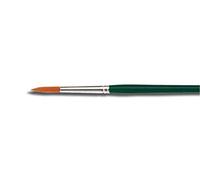 Kreul 721004-Pennelli universali Basic Synthetics in peli di Nylon Fini, Rotondi, Misura 4, per Arte, Hobby, Scuola e Grandi Usi, Colore Green, Größe 4, 721004
