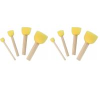 KREUL 72160 - Set di 8 pennelli universali in schiuma adatti a quasi tutte le vernici Diametro 13, 20, 30 e 40 mm