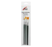 KREUL 723019 - Set di pennelli universali Basic Synthetics, 3 pennelli piatti nelle misure 4, 8 e 12, per arte, hobby e scuola