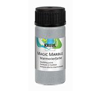 Kreul 73219-Vernice Magic Marble, Bicchiere Argento, Vernice marmorizzante ad Immersione Brillanti per Motivi Casuali ed Effetti cromatici Unici, Colore Silver, 20 ml, 73219