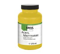 Kreul 75030-Vernice acrilica Opaca, Oro Vetro plastica, Crema Coprente, Vernice a Base d'Acqua ad Asciugatura Rapida, Adatta a Molte superfici Diverse, Colore Gold, 275 ml, 75030