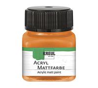 KREUL 75204 - Vernice acrilica opaca, arancione in barattolo da 20 ml, vernice a base d'acqua dalla copertura cremosa e dall'asciugatura rapida, adatta a molte superfici diverse