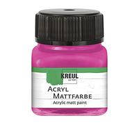 KREUL 75211 - Colore acrilico opaco, rosa in vetro da 20 ml, colore cremoso, coprente, ad asciugatura rapida a base d'acqua, adatto per diverse superfici