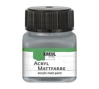 KREUL 75227 - Vernice acrilica opaca, grigio-blu in barattolo da 20 ml, vernice a base d'acqua dalla copertura cremosa, ad asciugatura rapida, adatta a molte superfici diverse